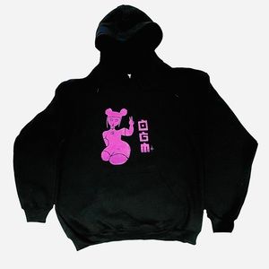 Custom Printed black hoodie